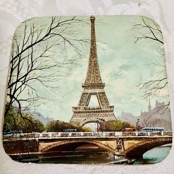 VTG FRENCH SCENES COASTERS CORKWOOD  BACK EUC - RARE PARIS  FRENCH SCENERY - Picture 8 of 11